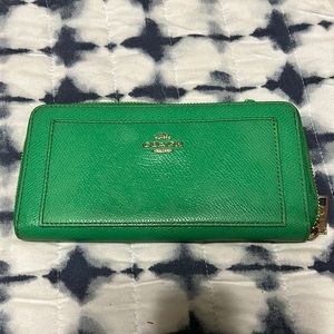 Kelly green coach wallet